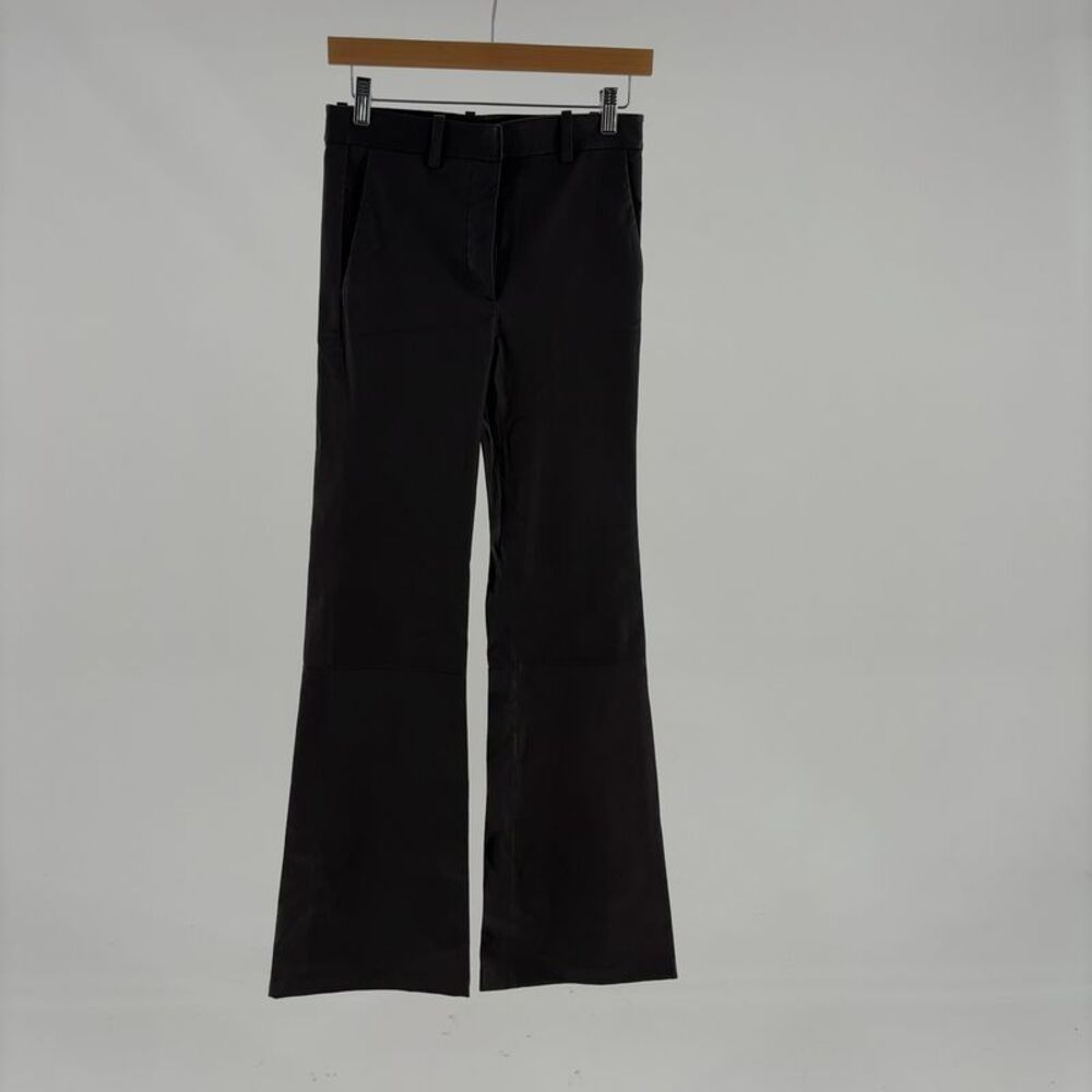Theory Chocolate Brown Lamb Leather Pants